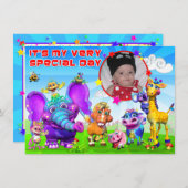  Einladung zum Geburtstag mit "The GiggleBellies" (Vorne/Hinten)