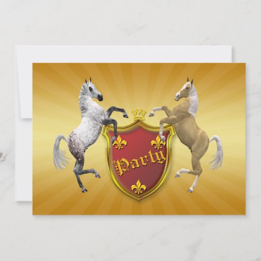 Einladung zum Geburtstag mit Wappen (Vorderseite)