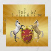 Einladung zum Geburtstag mit Wappen (Vorne/Hinten)
