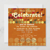 Einladung zum Geburtstag Musik Spaß (Rückseite)