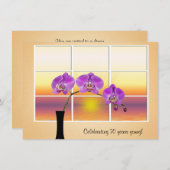 Einladung zum Geburtstag Orchid (Vorne/Hinten)