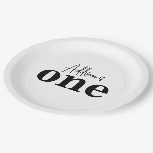 Einladung zum Geburtstag Pappteller (Schrägansicht)