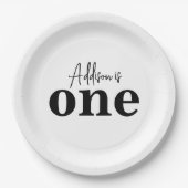 Einladung zum Geburtstag Pappteller (Vorderseite)