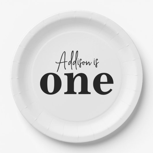 Einladung zum Geburtstag Pappteller (Vorderseite)