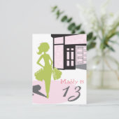 Einladung zum Geburtstag - Party in der Mall (Stehend Vorderseite)