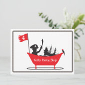 Einladung zum Geburtstag - Piratenjunge (Stehend Vorderseite)