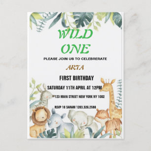 Einladung zum Geburtstag Postkarte