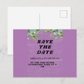 Einladung zum Geburtstag Postkarte (Vorne/Hinten)