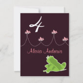 Einladung zum Geburtstag - Prinzessin & Frog (Vorderseite)