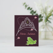 Einladung zum Geburtstag - Prinzessin & Frog (Stehend Vorderseite)