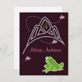Einladung zum Geburtstag - Prinzessin & Frog (Vorne/Hinten)