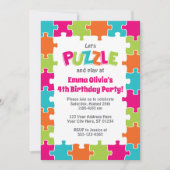 Einladung zum Geburtstag| Puzzle-Party (Vorderseite)