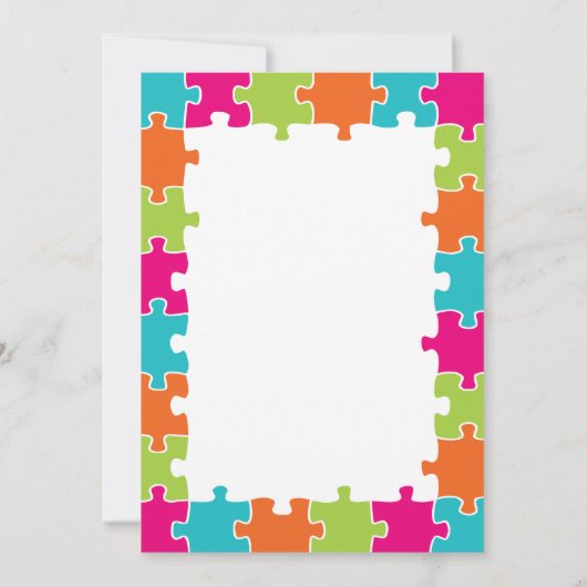 Einladung zum Geburtstag| Puzzle-Party (Rückseite)