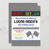 Einladung zum Geburtstag| Race Car Invitation (Vorne/Hinten)