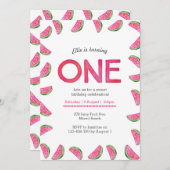 Einladung zum Geburtstag | Rosa Wassermelone (Vorne/Hinten)