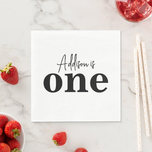 Einladung zum Geburtstag Serviette (Beispiel)