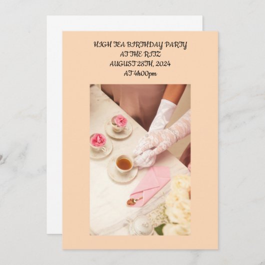 Einladung zum Geburtstag, sofortiger Download (Vorne/Hinten)