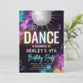 Einladung zum Geburtstag | Tanzeinladung (Stehend Vorderseite)
