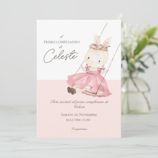 Einladung zum Geburtstag | Taufeinladung (Stehend Vorderseite)