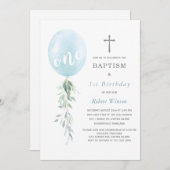 Einladung zum Geburtstag und zur Taufe (Vorne/Hinten)