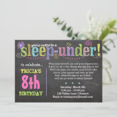 Einladung zum Geburtstag unter Party, Neon (Stehend Vorderseite)