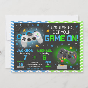Einladung zum Geburtstag - Videospiele   Gamer-Par