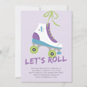 Einladung zum Geburtstag - Violett (Vorderseite)