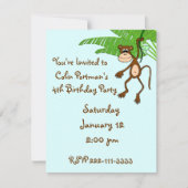 Einladung zum Geburtstag von Affen (Vorderseite)