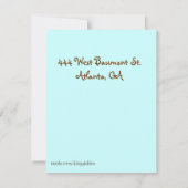 Einladung zum Geburtstag von Affen (Rückseite)