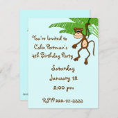 Einladung zum Geburtstag von Affen (Vorne/Hinten)