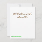 Einladung zum Geburtstag von Affen (Rückseite)