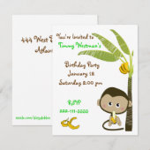 Einladung zum Geburtstag von Affen (Vorne/Hinten)
