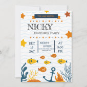 Einladung zum Geburtstag von Angelfreunden (Vorderseite)