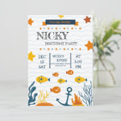 Einladung zum Geburtstag von Angelfreunden (Stehend Vorderseite)