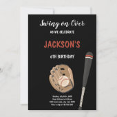 Einladung zum Geburtstag von Black Baseball (Vorderseite)