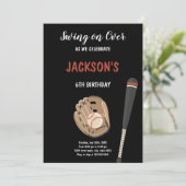 Einladung zum Geburtstag von Black Baseball (Stehend Vorderseite)