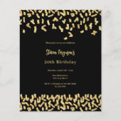 Einladung zum Geburtstag von Black Gold (Vorderseite)