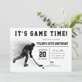 Einladung zum Geburtstag von Black Hockey (Stehend Vorderseite)