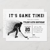 Einladung zum Geburtstag von Black Hockey (Vorne/Hinten)