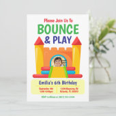 Einladung zum Geburtstag von Bounce & Play (Stehend Vorderseite)