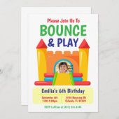 Einladung zum Geburtstag von Bounce & Play (Vorne/Hinten)