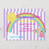 Einladung zum Geburtstag von Candyland (Vorne/Hinten)