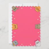 Einladung zum Geburtstag von Cat Themed | Girl Cat (Rückseite)