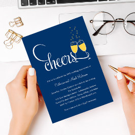 Einladung zum Geburtstag von Champagner Toast