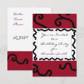 Einladung zum Geburtstag von ClassyRed und Black B (Vorne/Hinten)