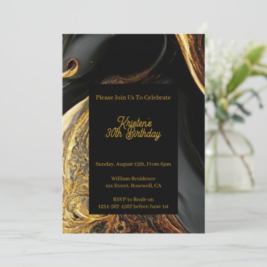 Einladung zum Geburtstag von Custom (Stehend Vorderseite)