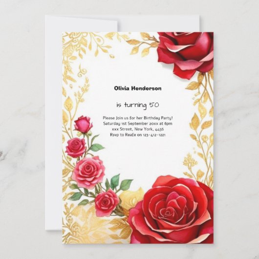 Einladung zum Geburtstag von Custom (Vorderseite)