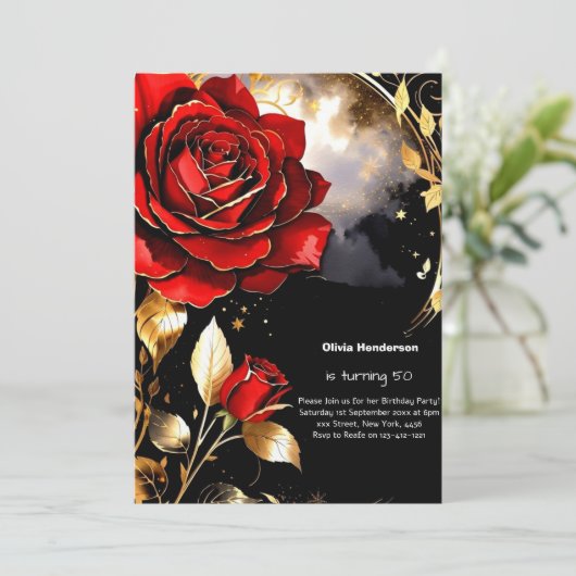 Einladung zum Geburtstag von Custom (Stehend Vorderseite)