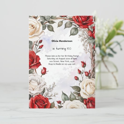 Einladung zum Geburtstag von Custom (Stehend Vorderseite)