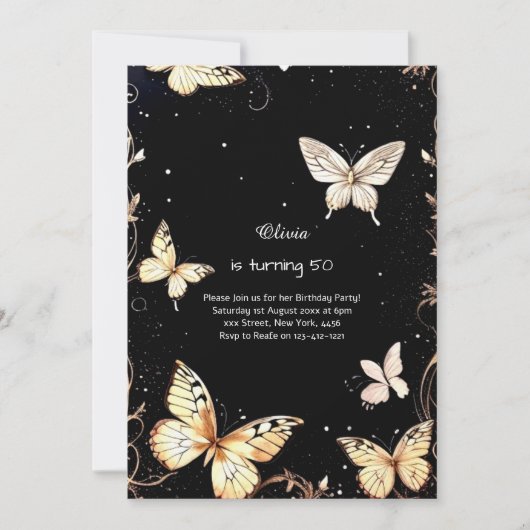 Einladung zum Geburtstag von Custom (Vorderseite)